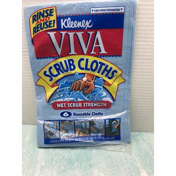 Other - Kleenex VIVA Scrub Cloths Reusable 11" x‎ 14.5” Discontinued - New Unopened